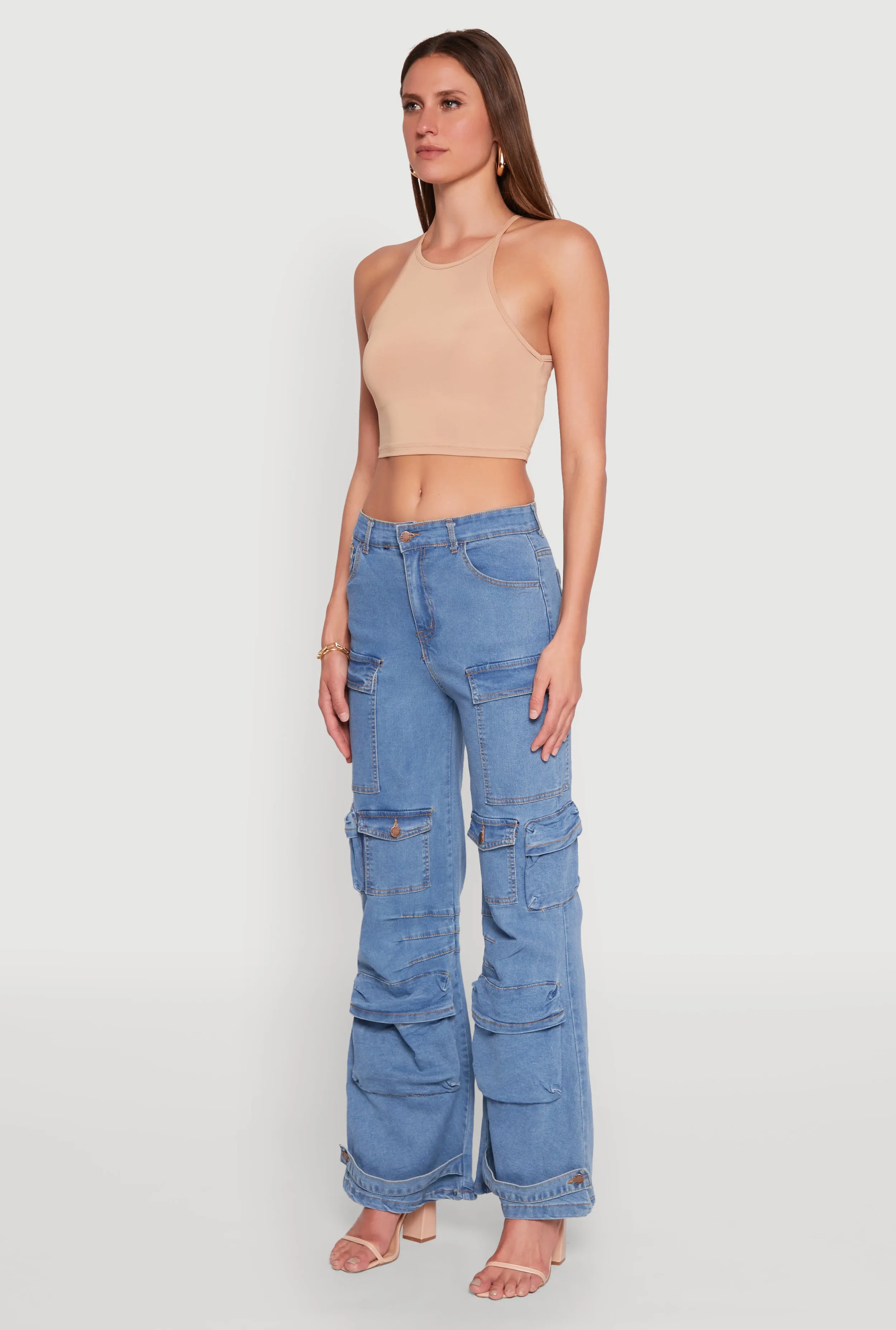 Daisy Cargo Pocket Flare Jeans sold by Rainbow product image thumbnail 3