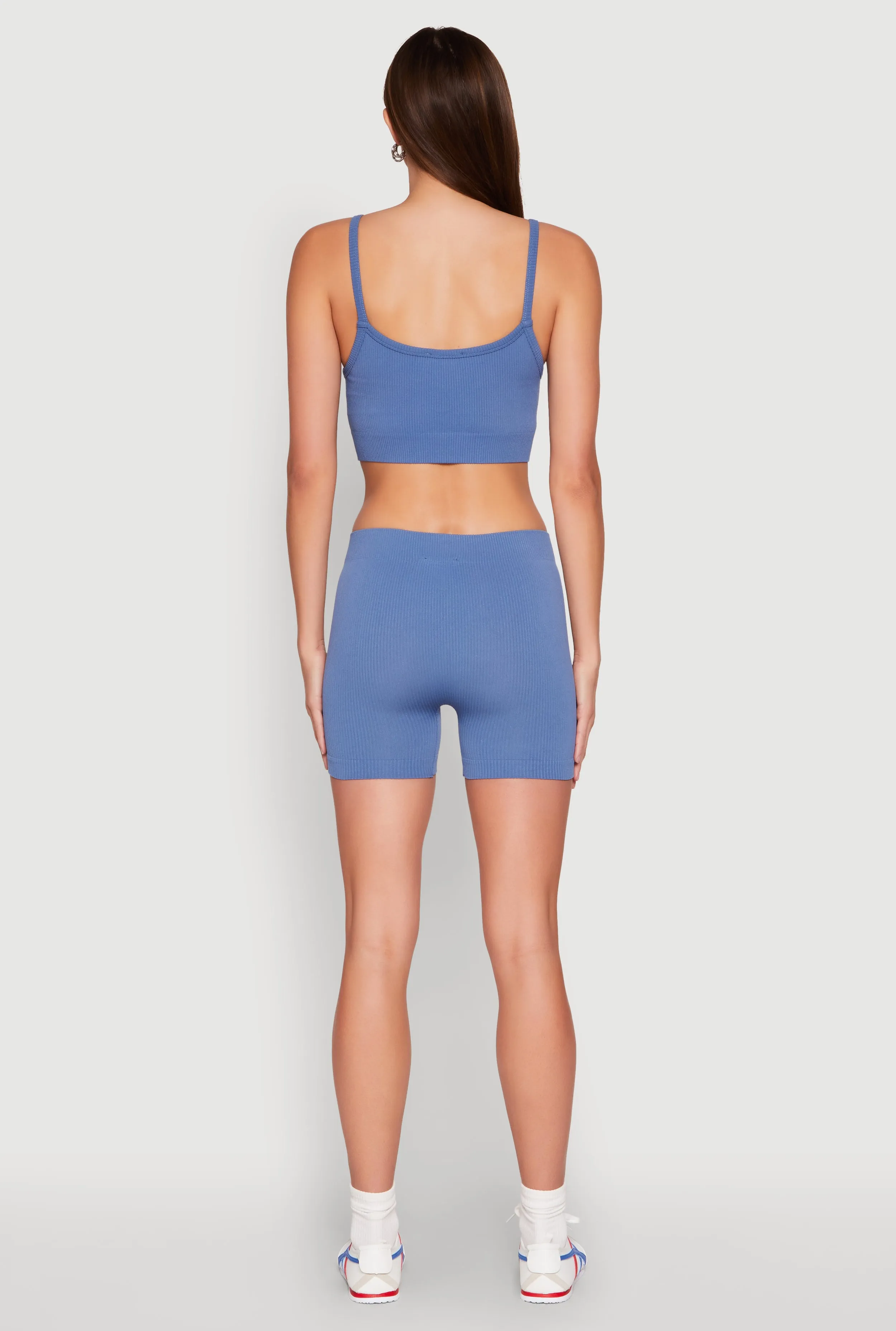 Rib Knit Crop Top and Biker Shorts sold by Rainbow product image thumbnail 5