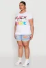 Plus Size Black Girl Magic Sequin Graphic Tee sold by Rainbow