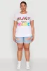 Plus Size Black Girl Magic Sequin Graphic Tee sold by Rainbow