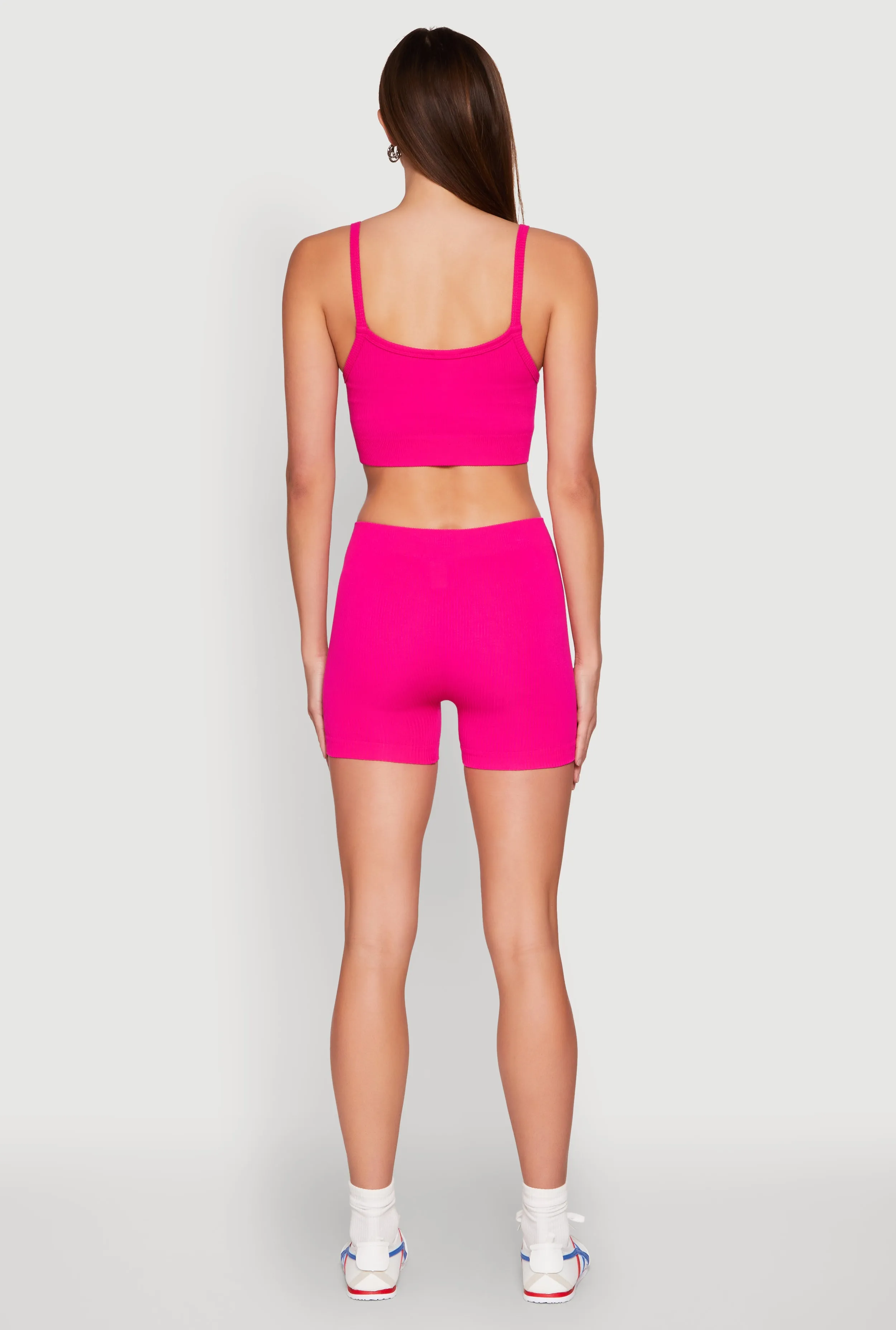 Rib Knit Crop Top and Biker Shorts sold by Rainbow product image thumbnail 5