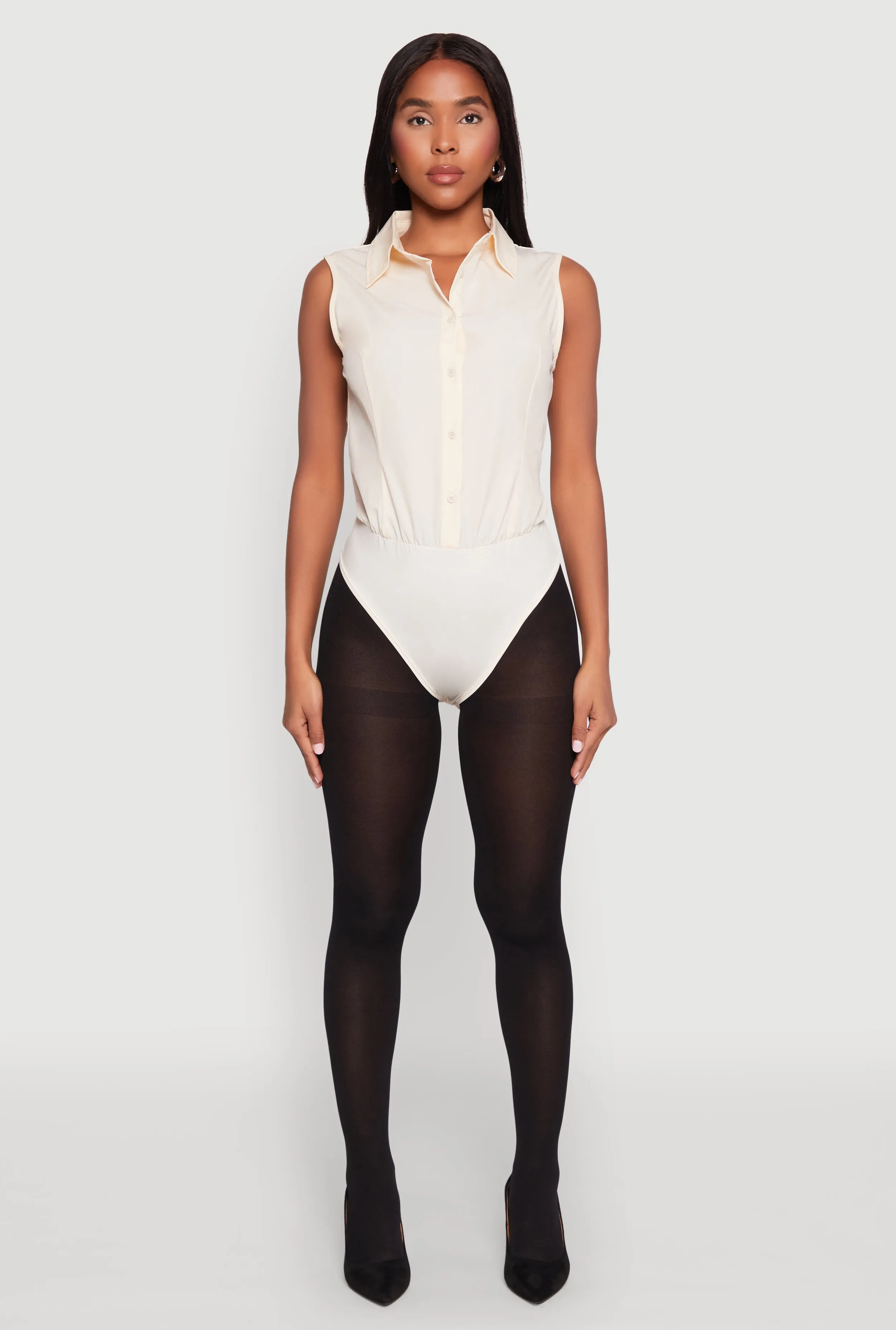 Daisy Sleeveless Button Front Bodysuit sold by Rainbow product image thumbnail 3