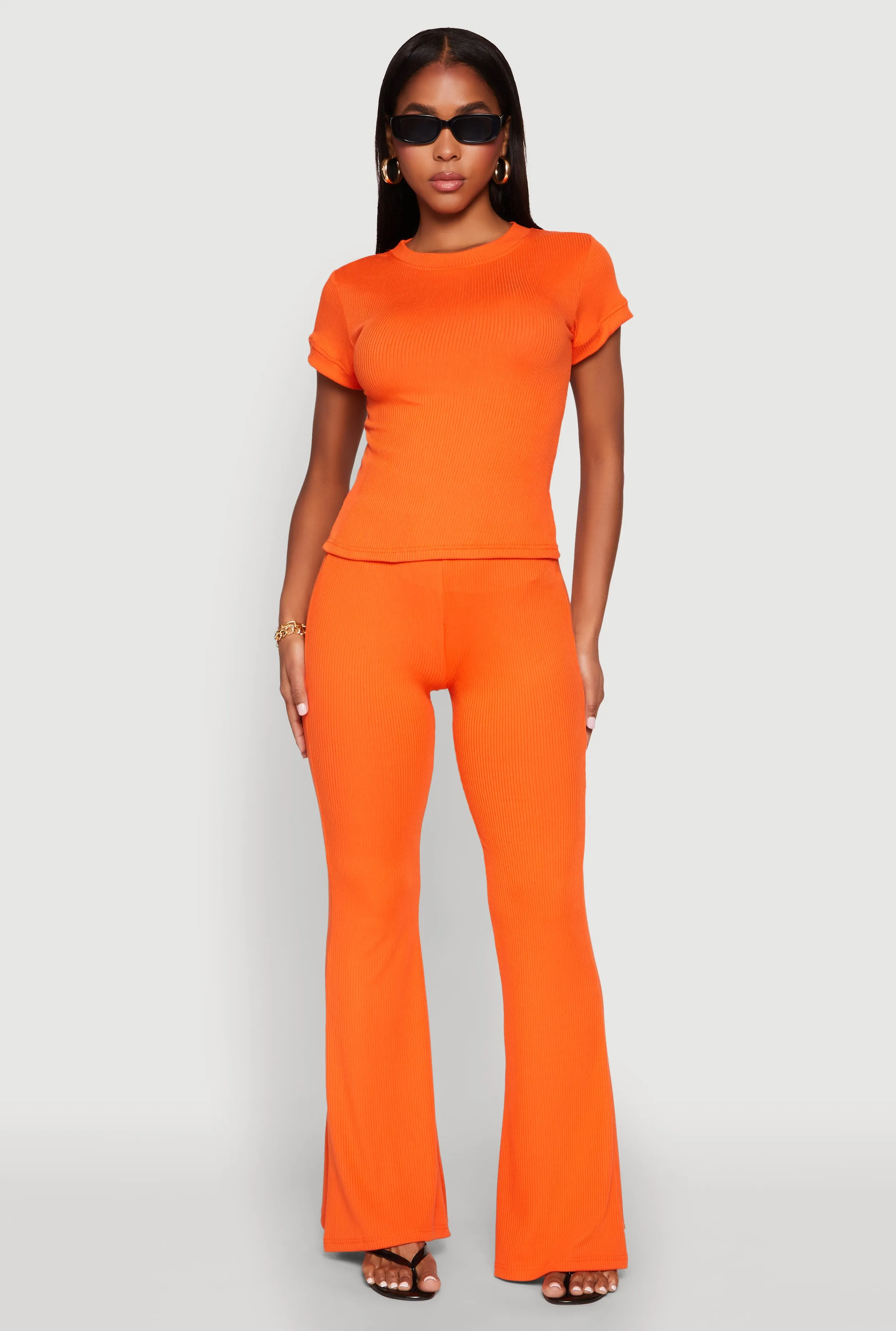 Short Sleeve Rib Knit Tee sold by Rainbow product image thumbnail 2