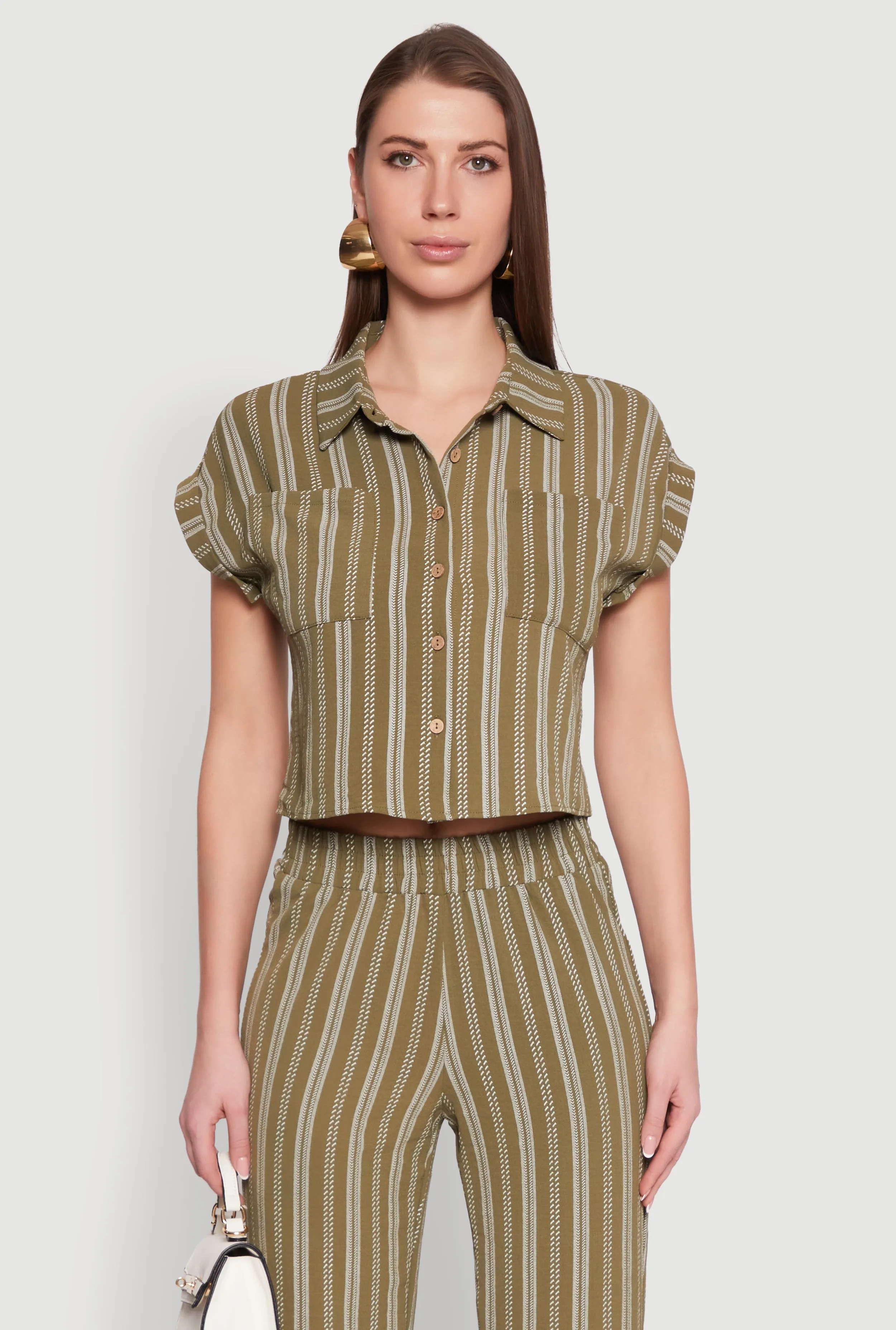 Airy Striped Pattern Shirt sold by Rainbow