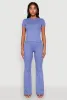 High Waisted Rib Knit Palazzo Pants sold by Rainbow