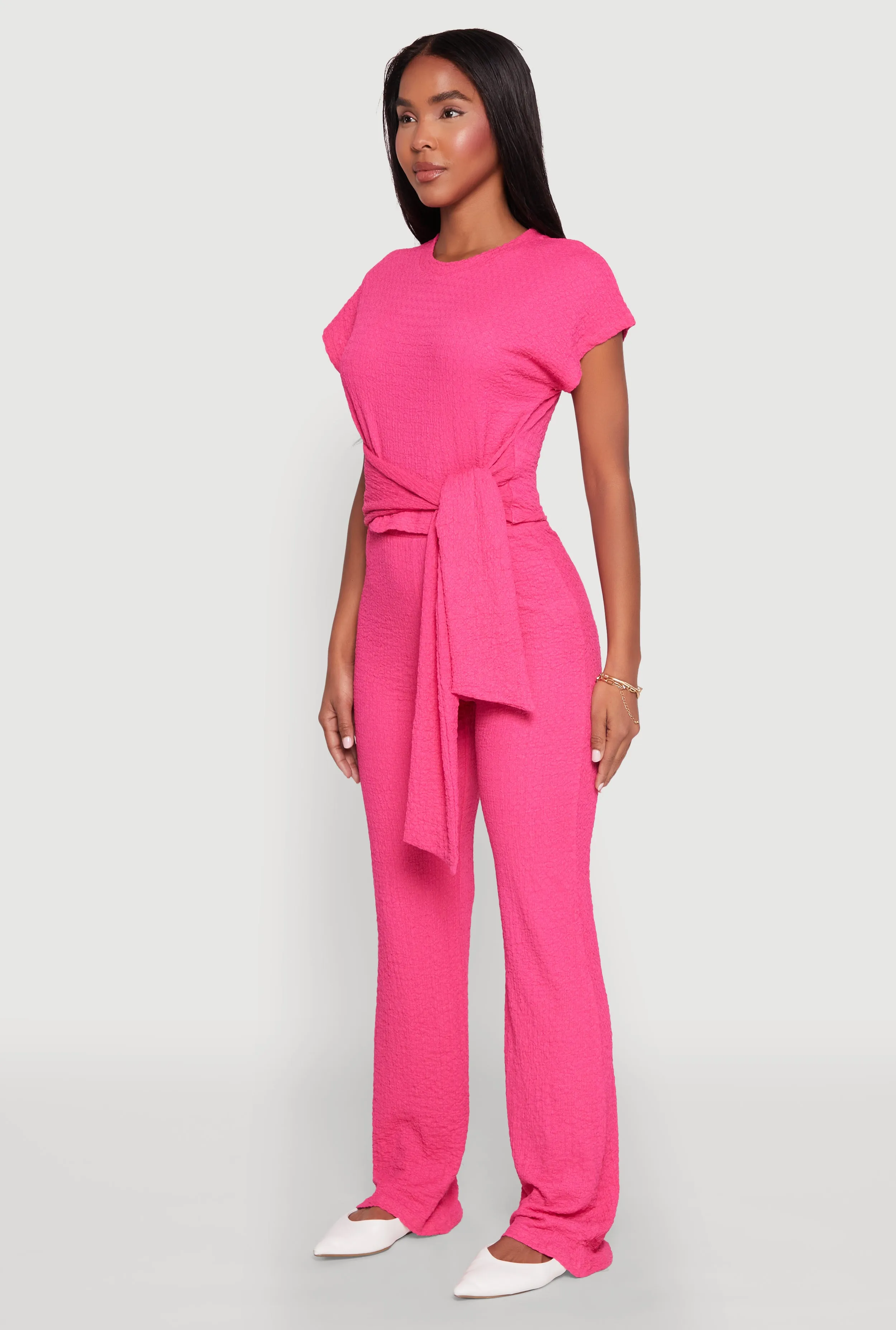 Tie Front Textured Knit Top sold by Rainbow product image thumbnail 5