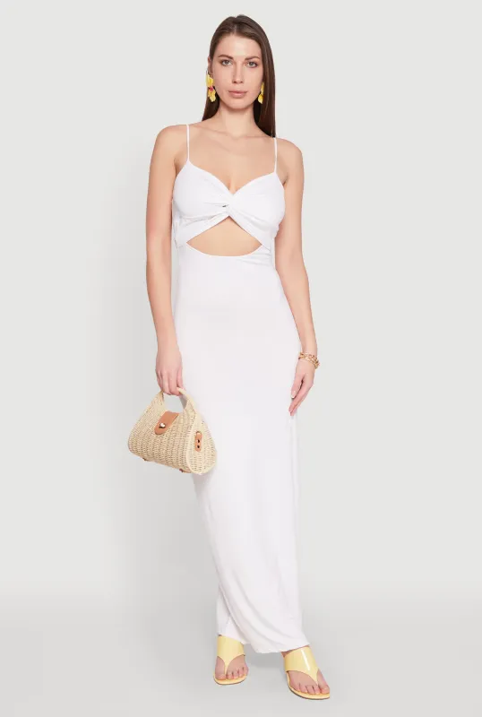 Twist Front Cut Out Maxi Dress sold by Rainbow