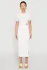Textured Knit Side Slit Midi Skirt sold by Rainbow