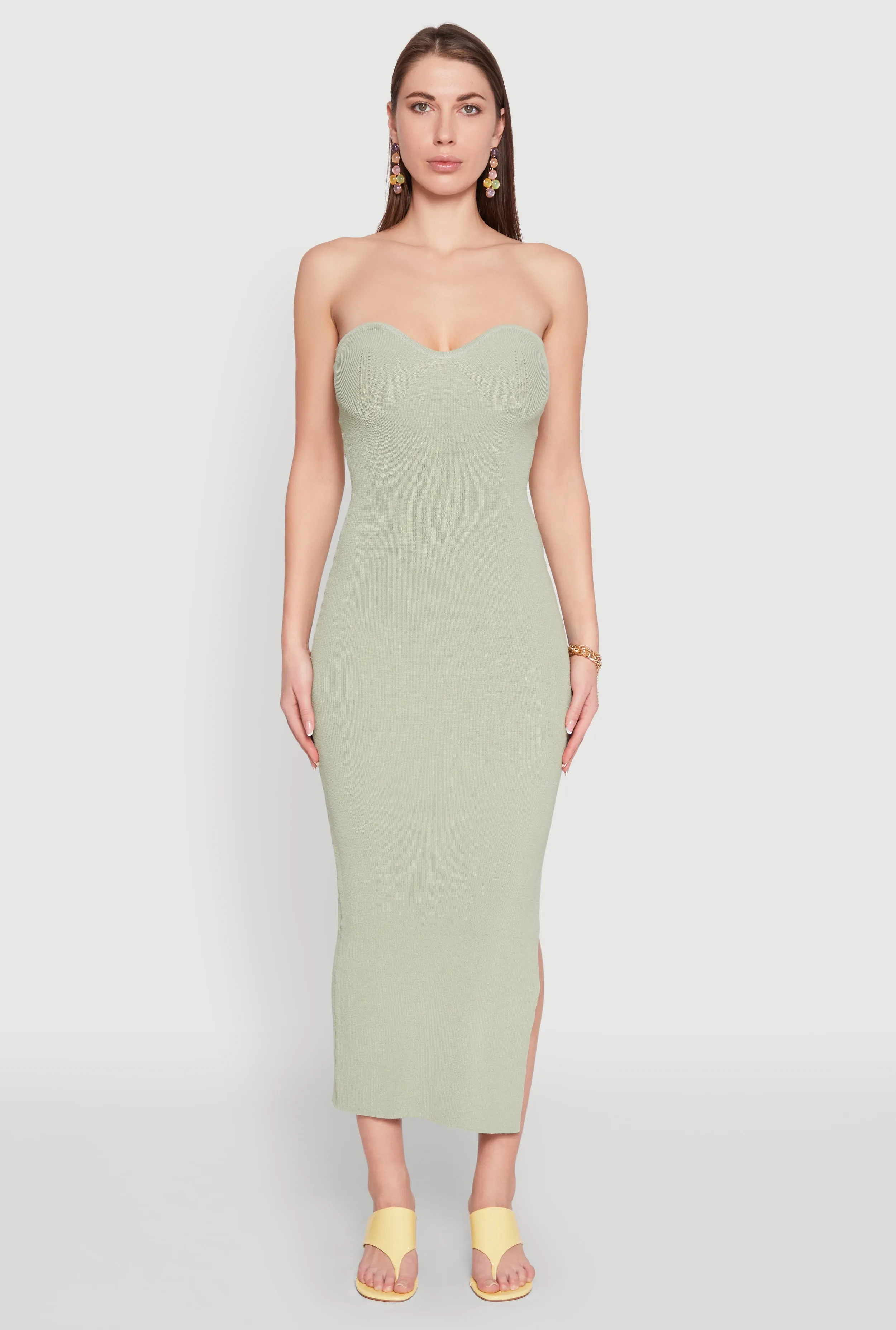 Side Slit Maxi Tube Dress sold by Rainbow product image thumbnail 2