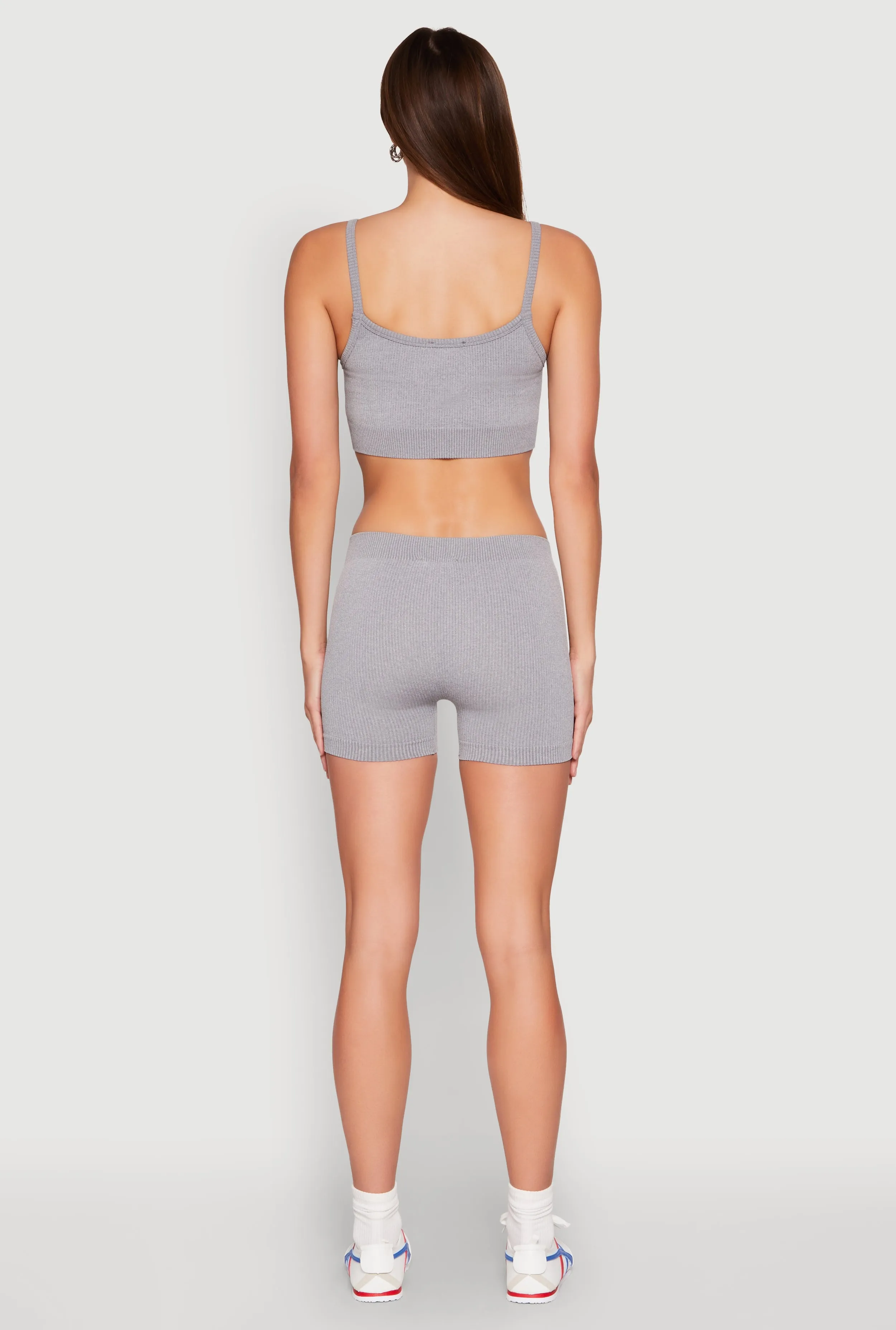 Rib Knit Crop Top and Biker Shorts sold by Rainbow product image thumbnail 5