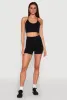 Ruched Seamless Ribbed Knit Biker Shorts sold by Rainbow