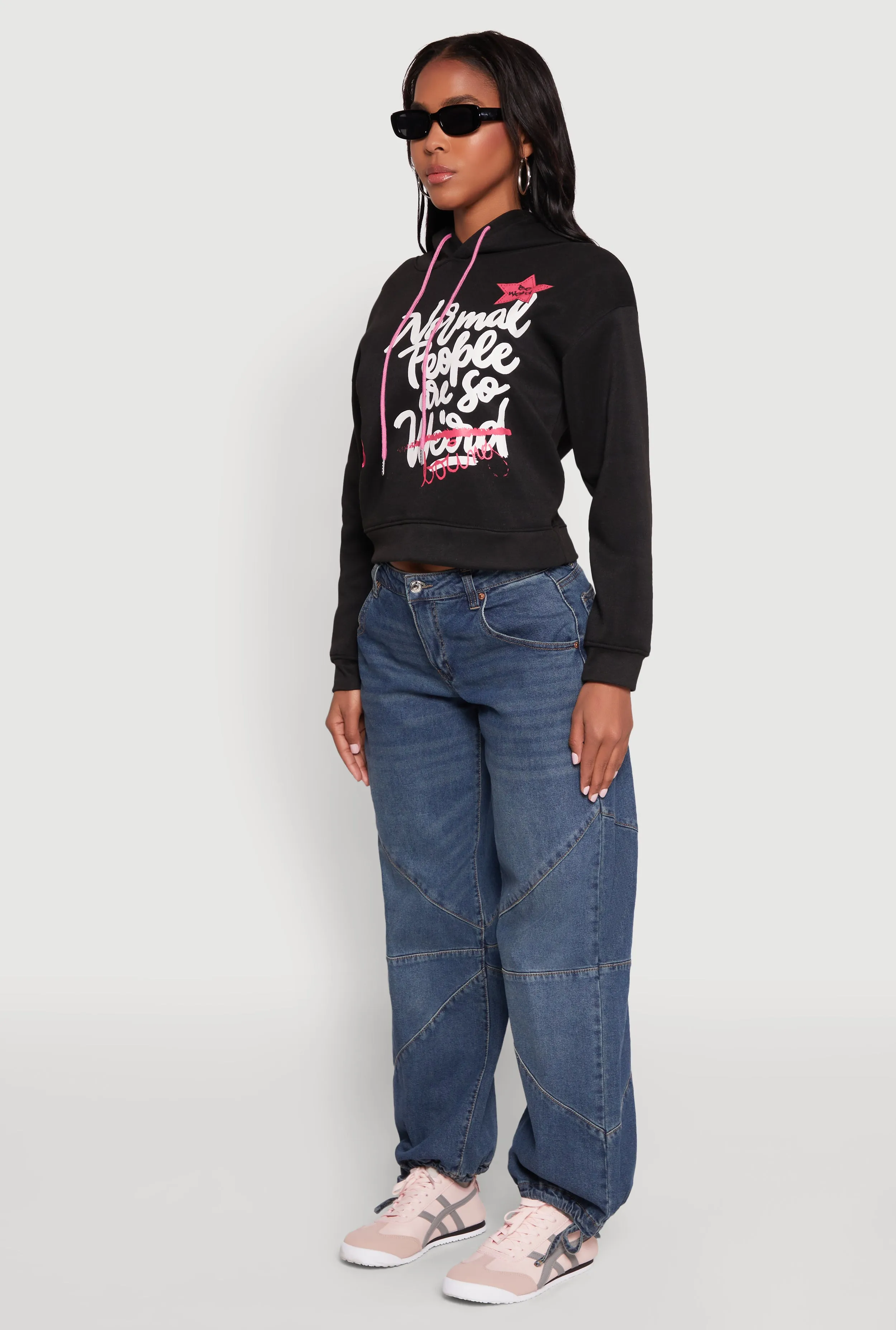 Be Weird Graphic Hooded Sweatshirt sold by Rainbow product image thumbnail 5