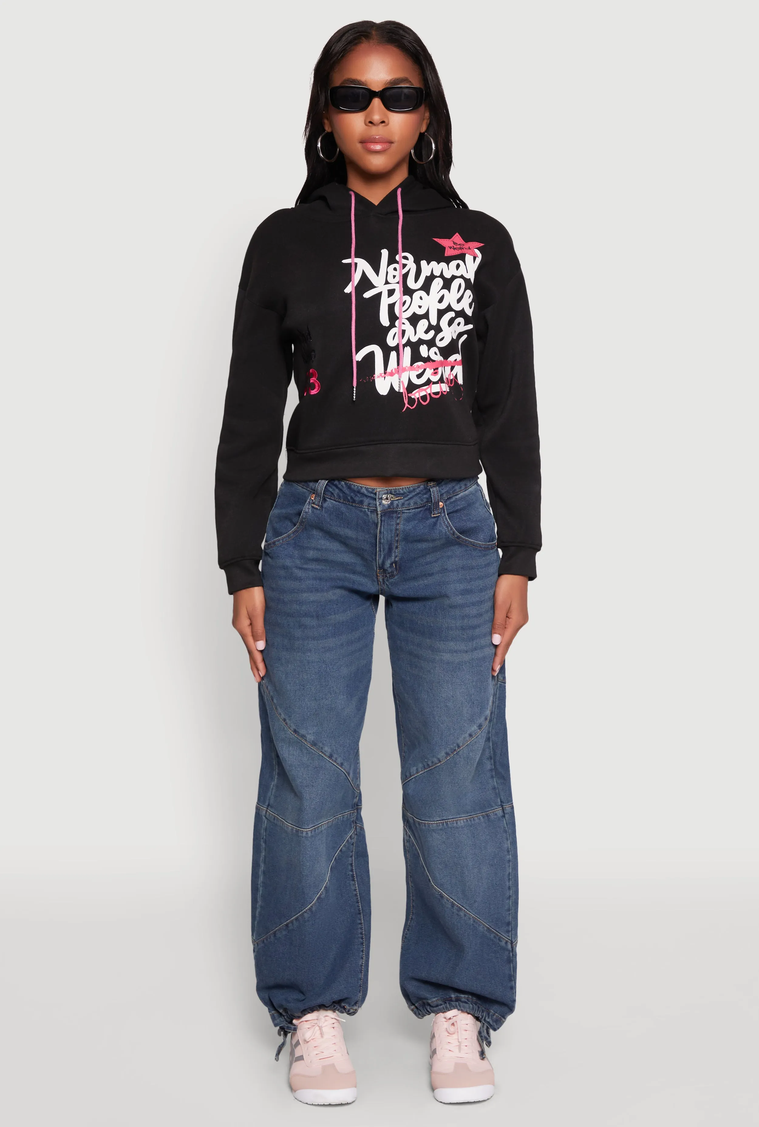 Be Weird Graphic Hooded Sweatshirt sold by Rainbow