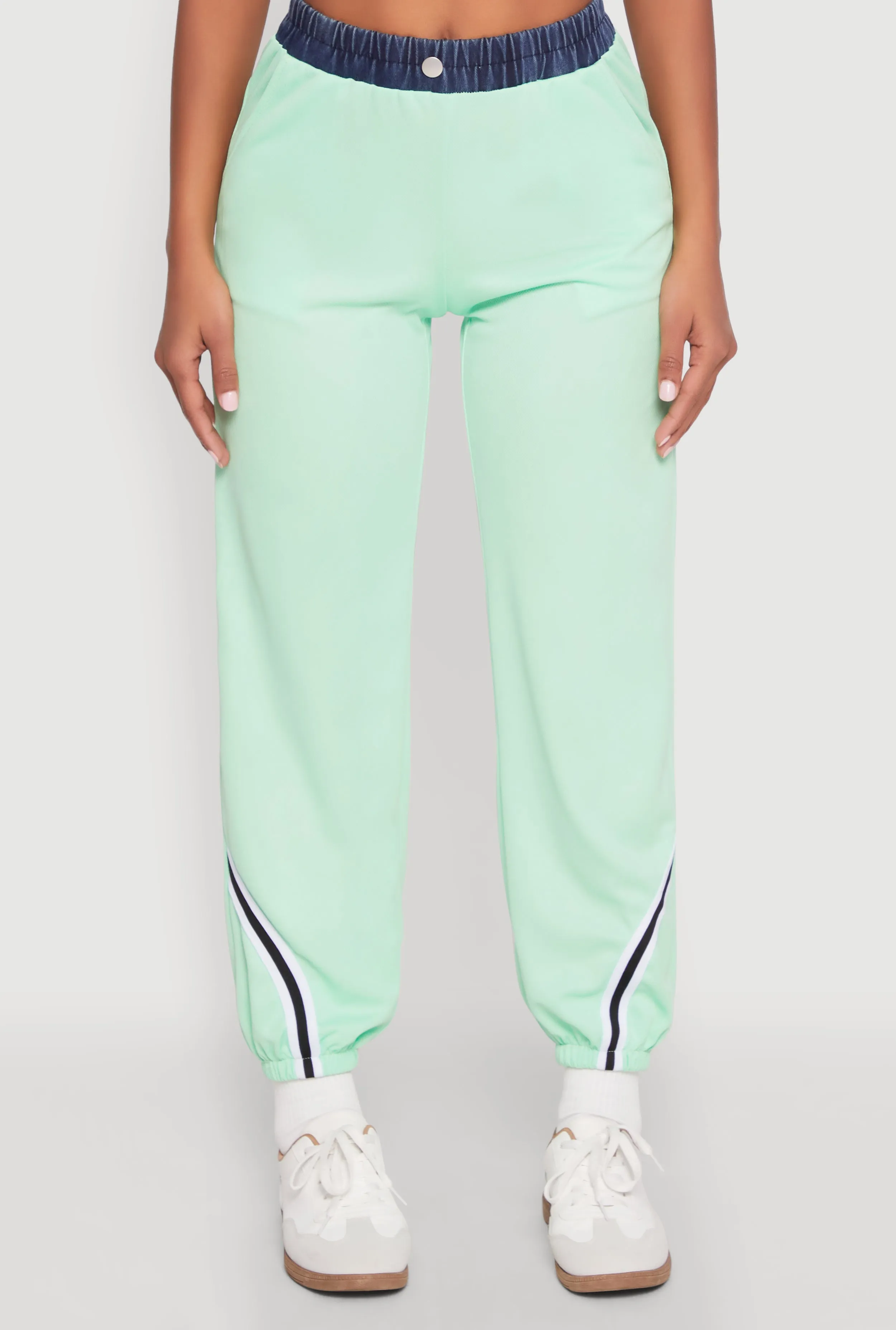 Contrast Trim High Waisted Joggers sold by Rainbow product image thumbnail 3