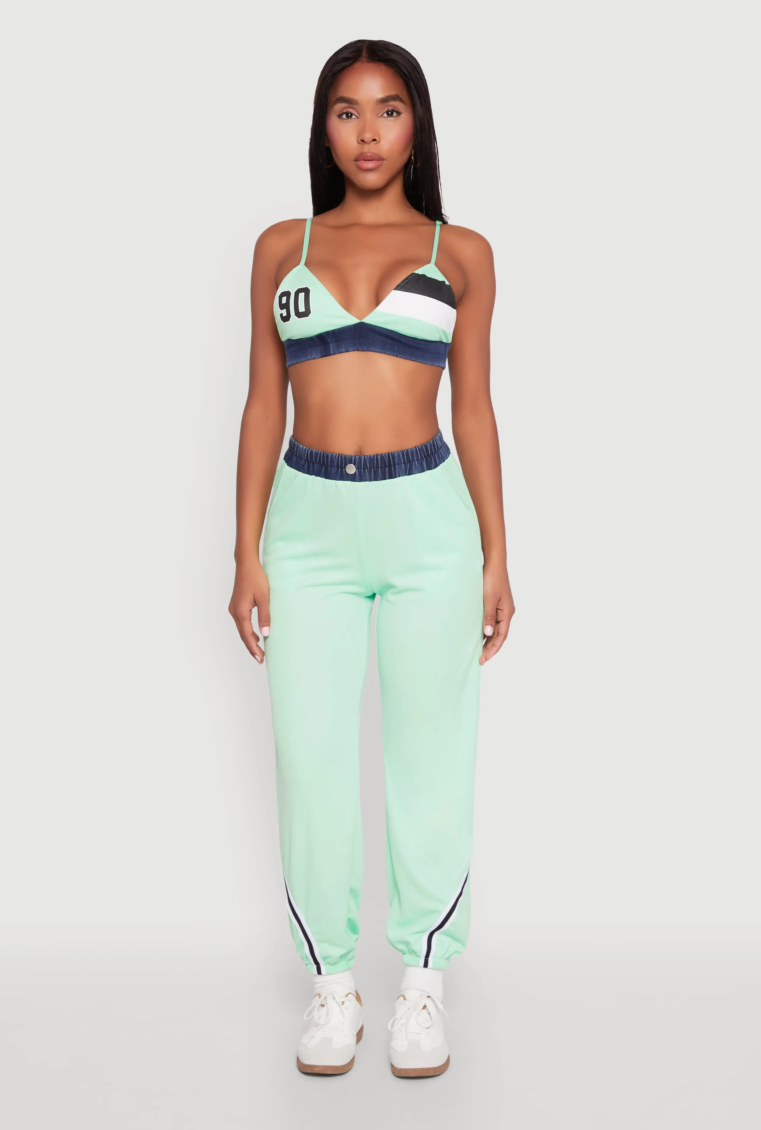 Jersey Mesh 90 Graphic Contrast Trim Bralette sold by Rainbow product image thumbnail 2