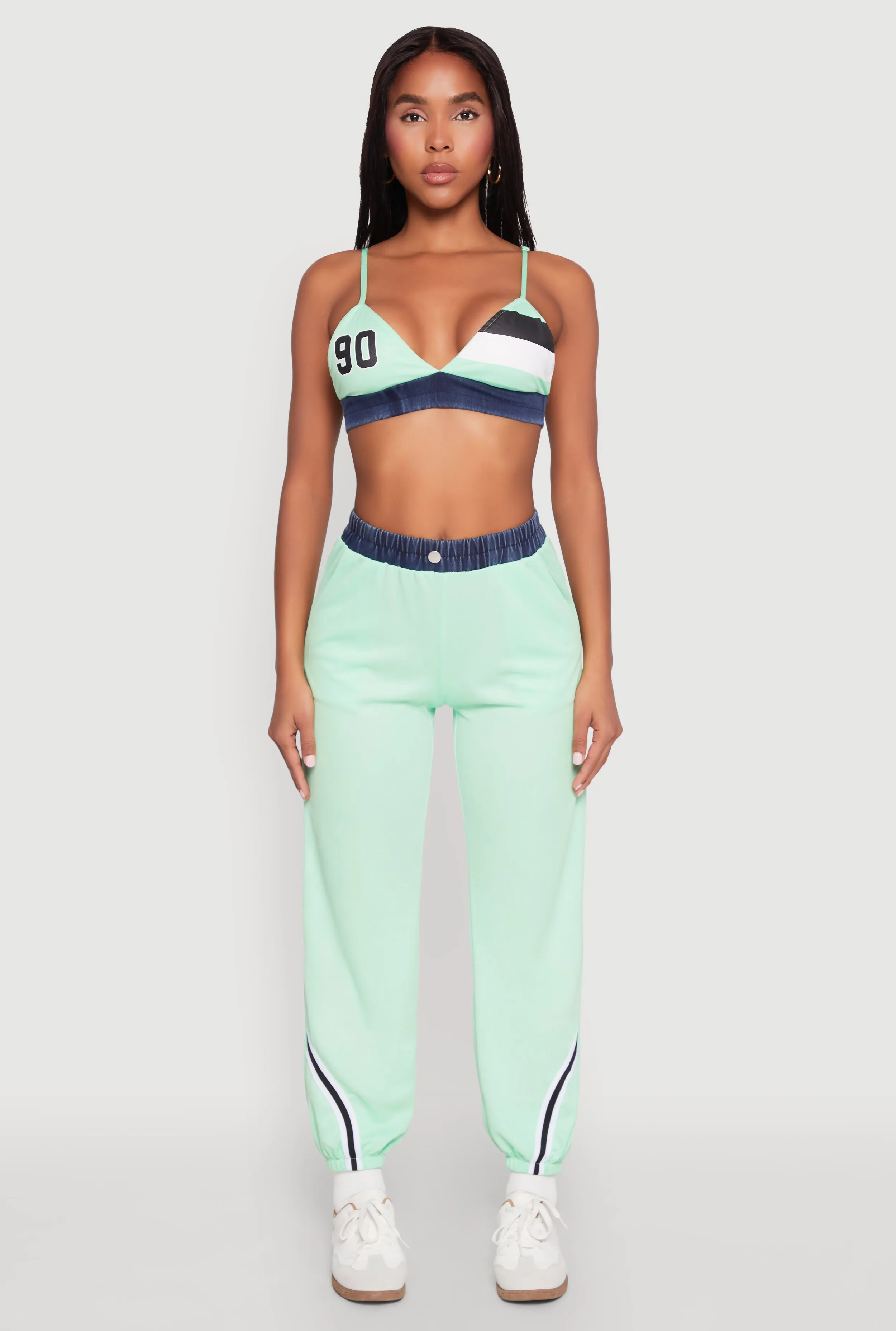 Jersey Mesh 90 Graphic Contrast Trim Bralette sold by Rainbow product image thumbnail 3