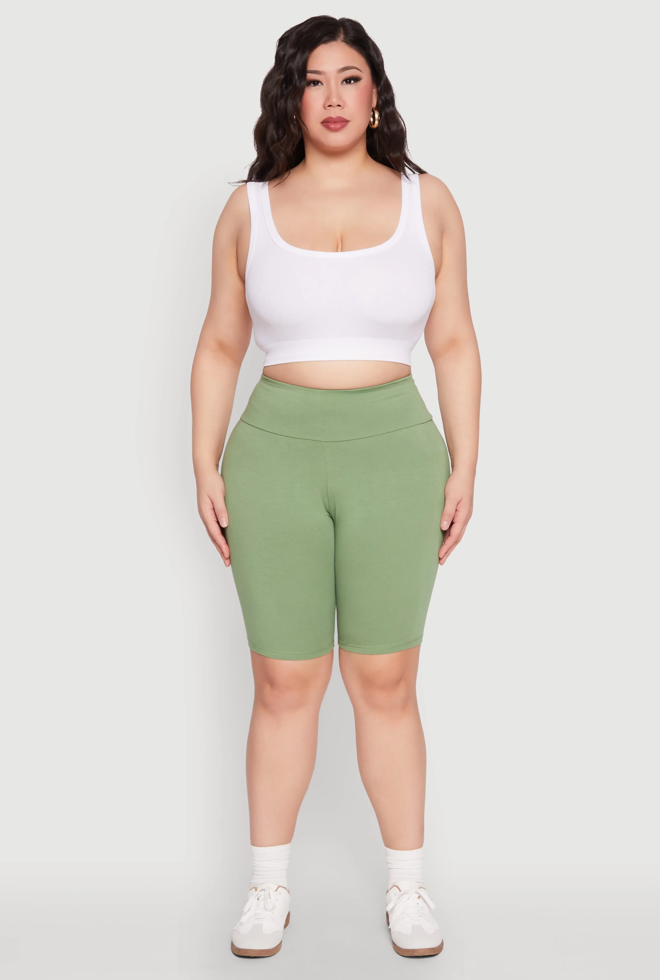 Plus Size High Waisted Bike Shorts sold by Rainbow product image thumbnail 2