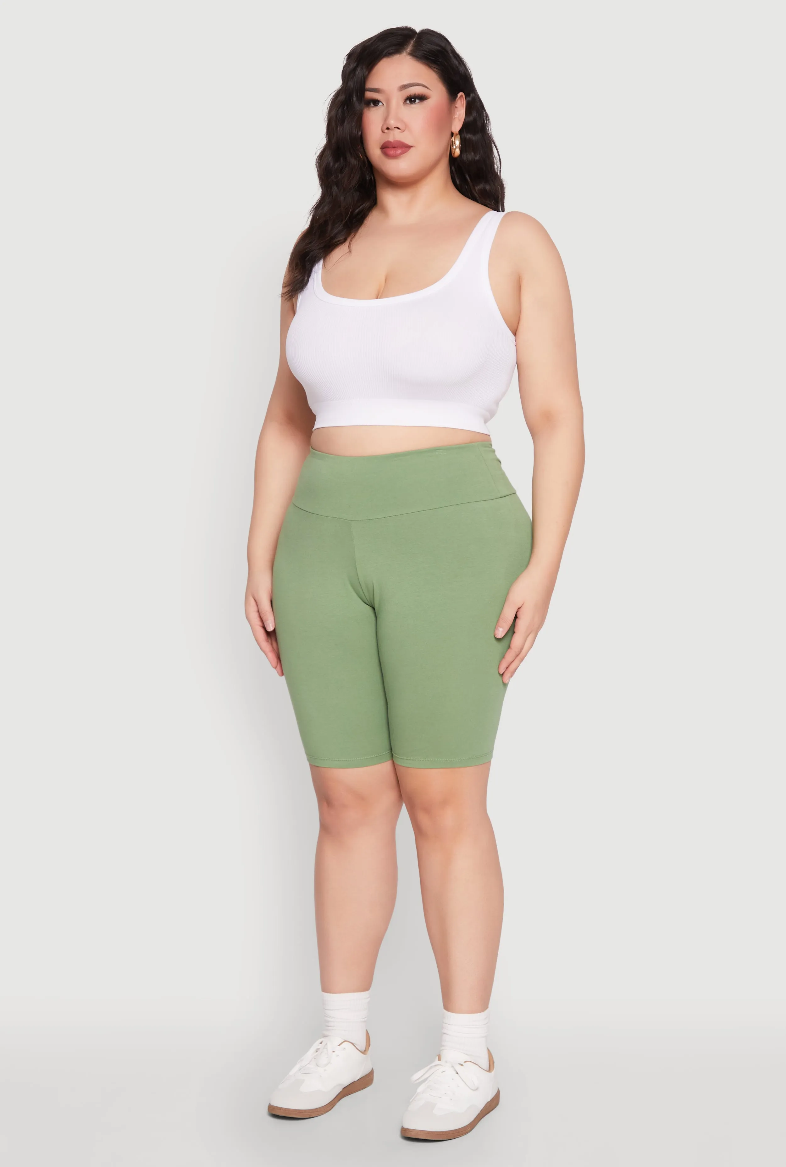 Plus Size High Waisted Bike Shorts sold by Rainbow product image thumbnail 3