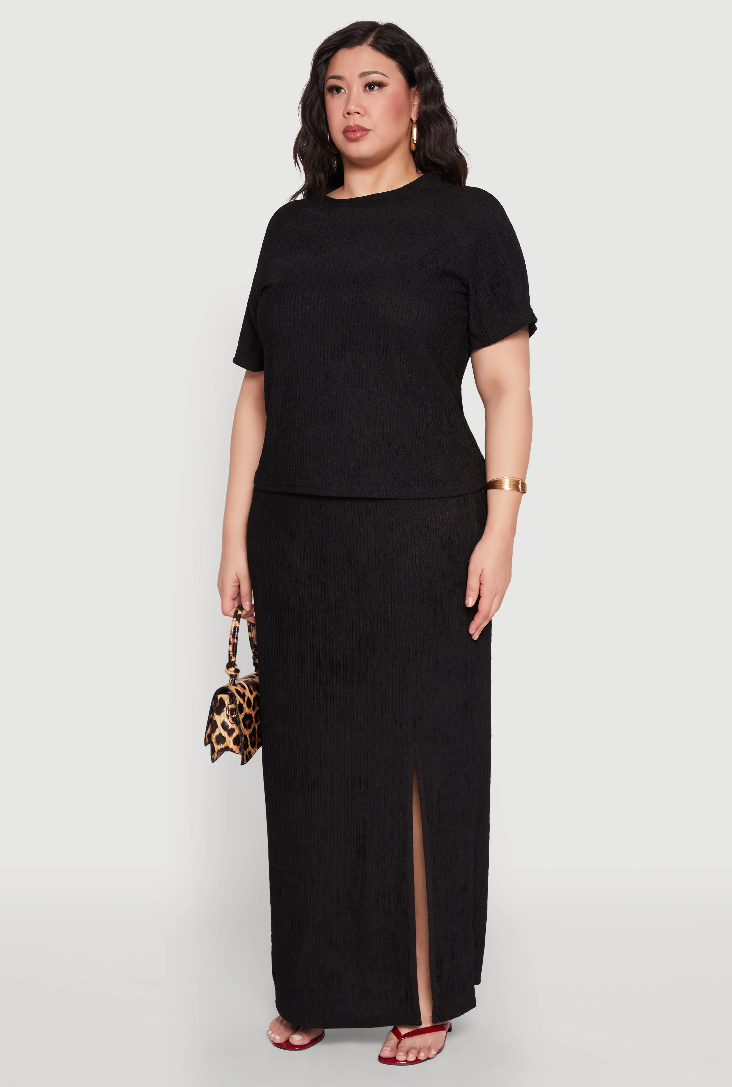 Plus Size Textured Knit Tee sold by Rainbow product image thumbnail 5