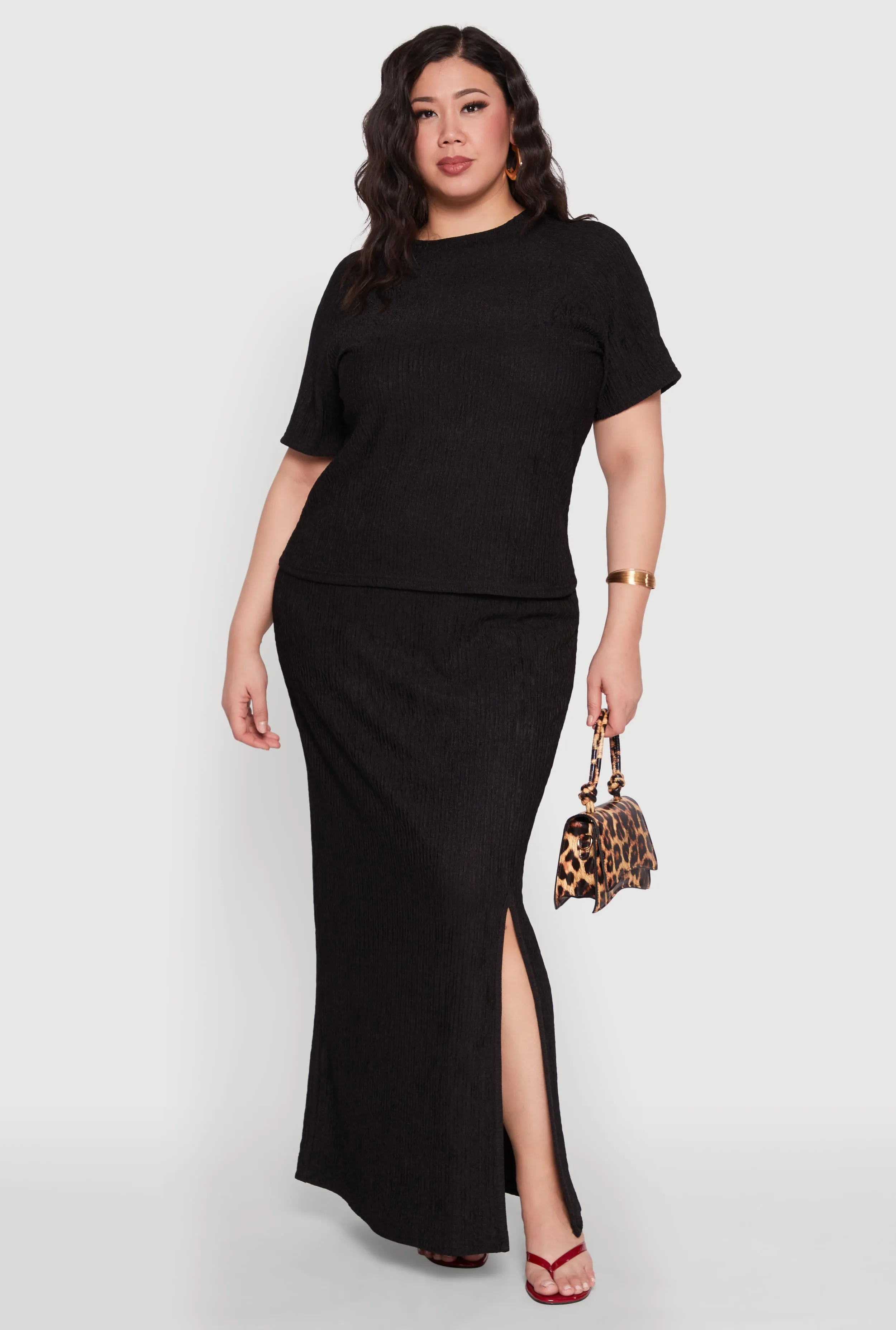 Plus Size Textured Knit Tee sold by Rainbow product image thumbnail 2