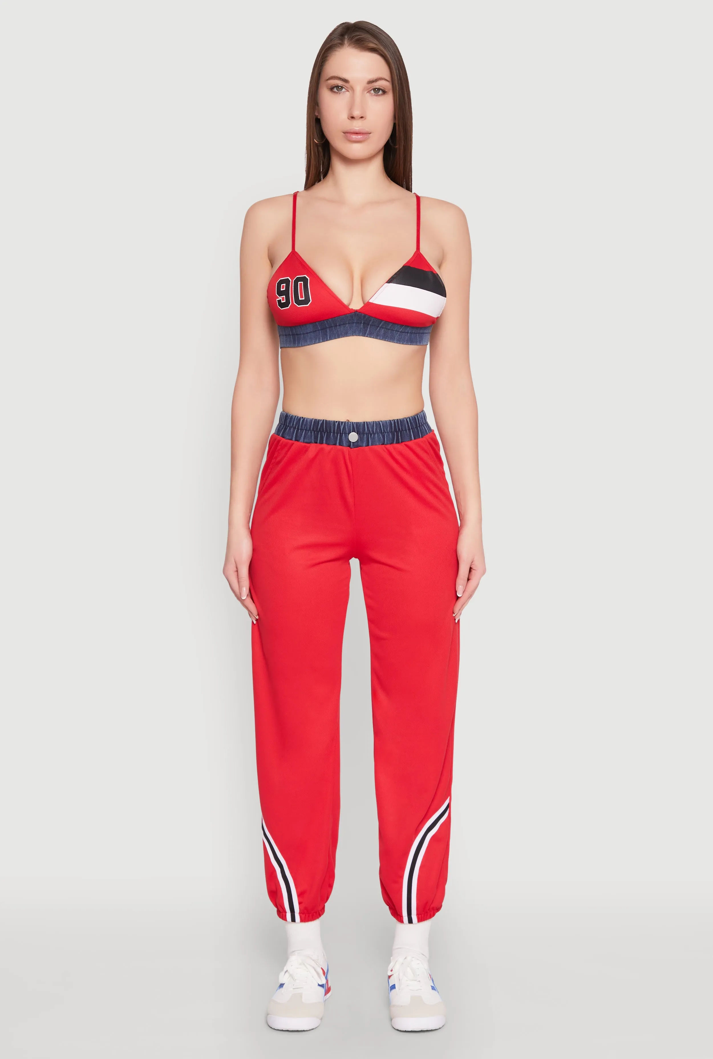 Contrast Trim High Waisted Joggers sold by Rainbow product image thumbnail 2