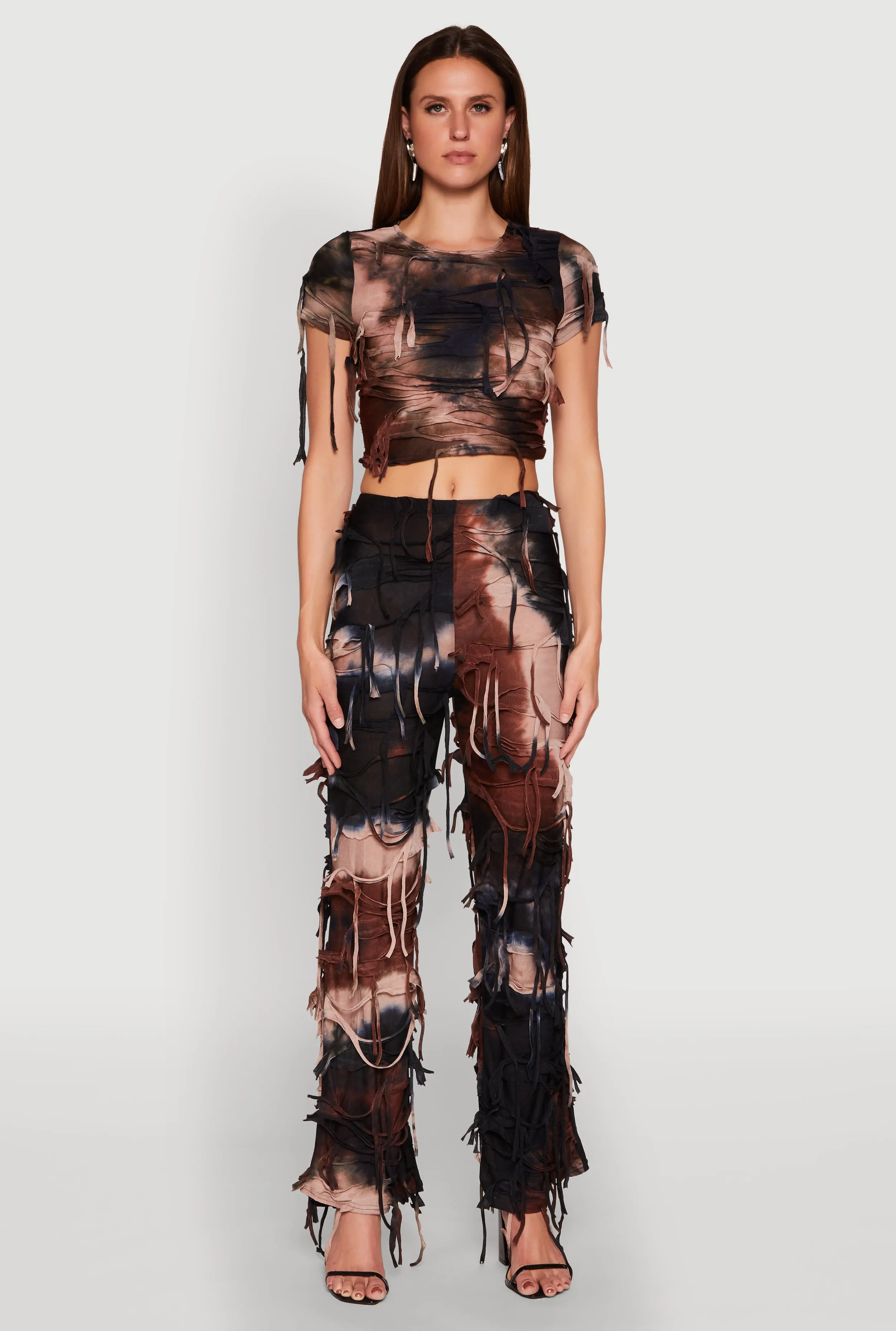 Tie Dye Distressed Pants sold by Rainbow product image thumbnail 2