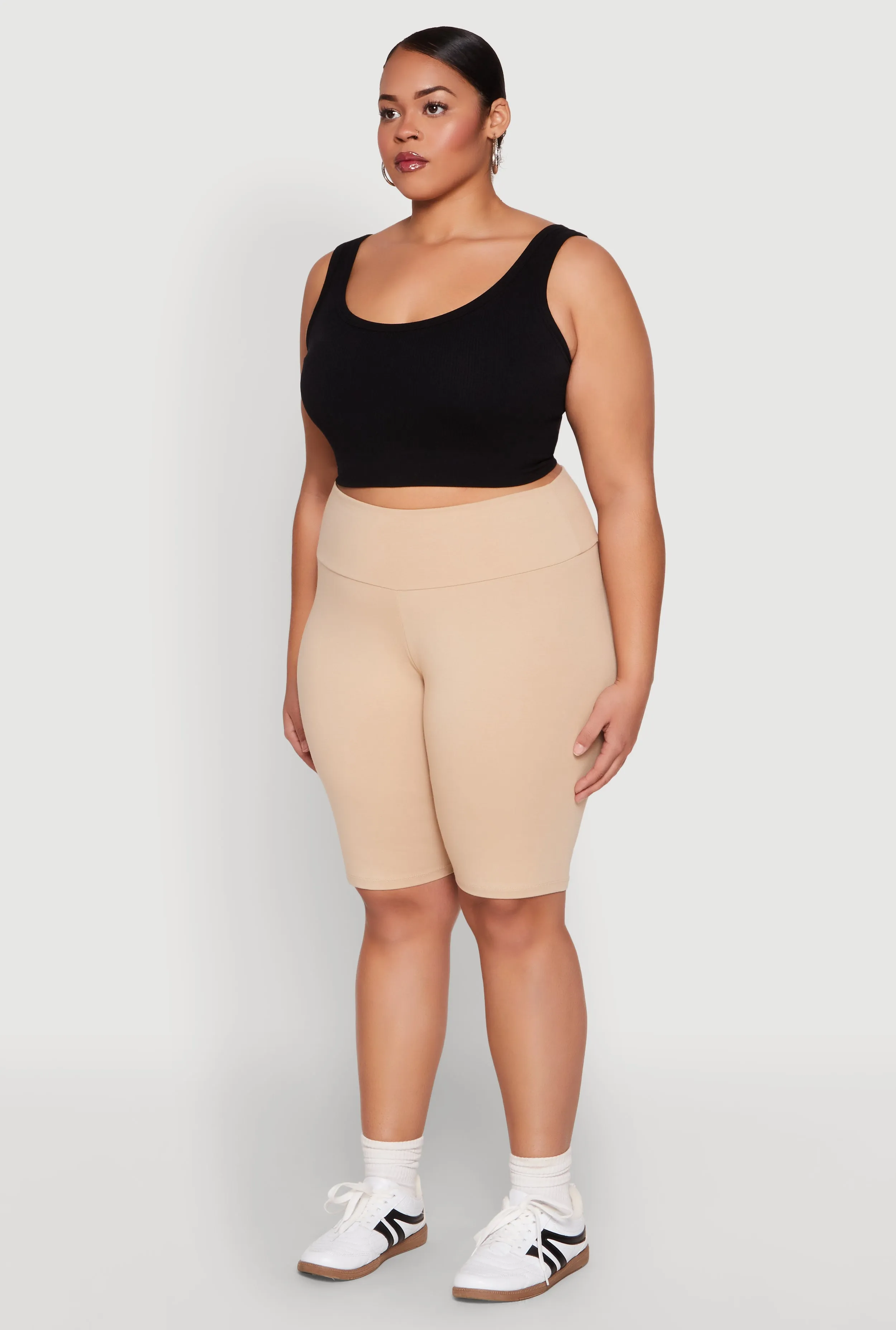 Plus Size High Waisted Bike Shorts sold by Rainbow product image thumbnail 3