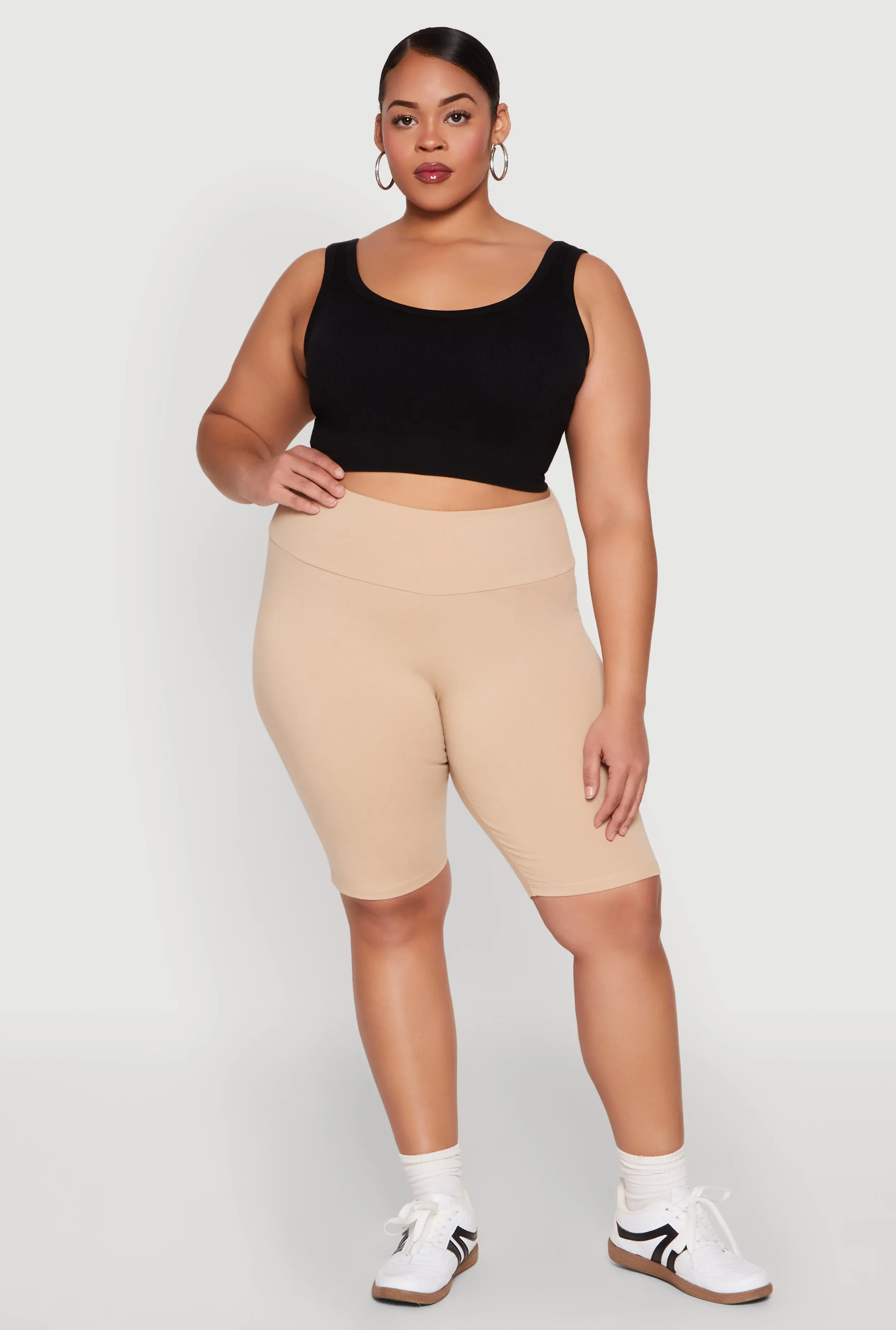 Plus Size High Waisted Bike Shorts sold by Rainbow product image thumbnail 2