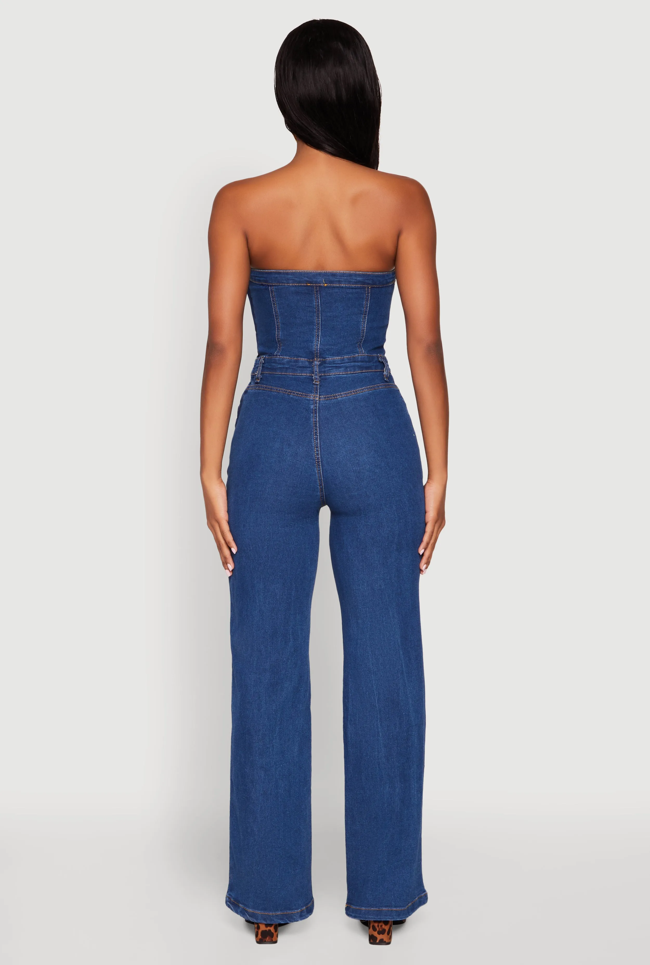 Daisy Strapless Corset Denim Jumpsuit sold by Rainbow product image thumbnail 5