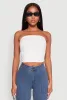 Side Ruched Cropped Tube Top sold by Rainbow