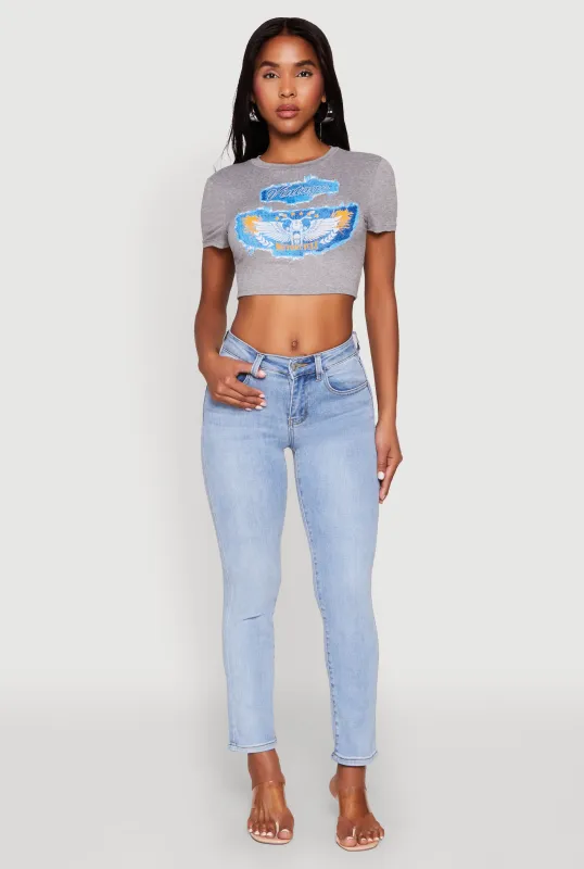 Vintage Motorcycle Graphic Crop Top sold by Rainbow
