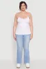 Plus Size Bow Embroidered Lace Trim Cami sold by Rainbow