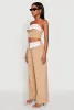 Contrast Trim Fold Over Crop Top sold by Rainbow
