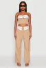 Contrast Trim Fold Over Crop Top sold by Rainbow