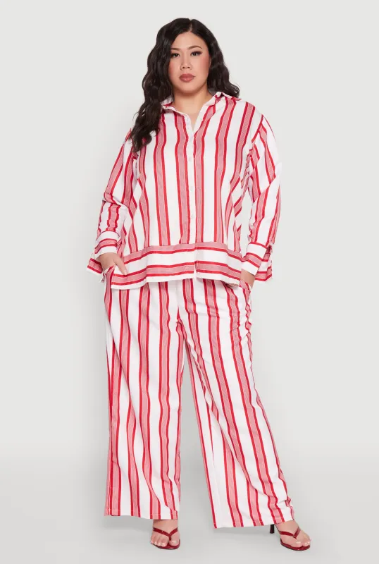Plus Size Spoon Jeans Drawstring Palazzo Pants sold by Rainbow