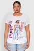 Plus Size Ruched Sequin Faithful Graphic Tee sold by Rainbow