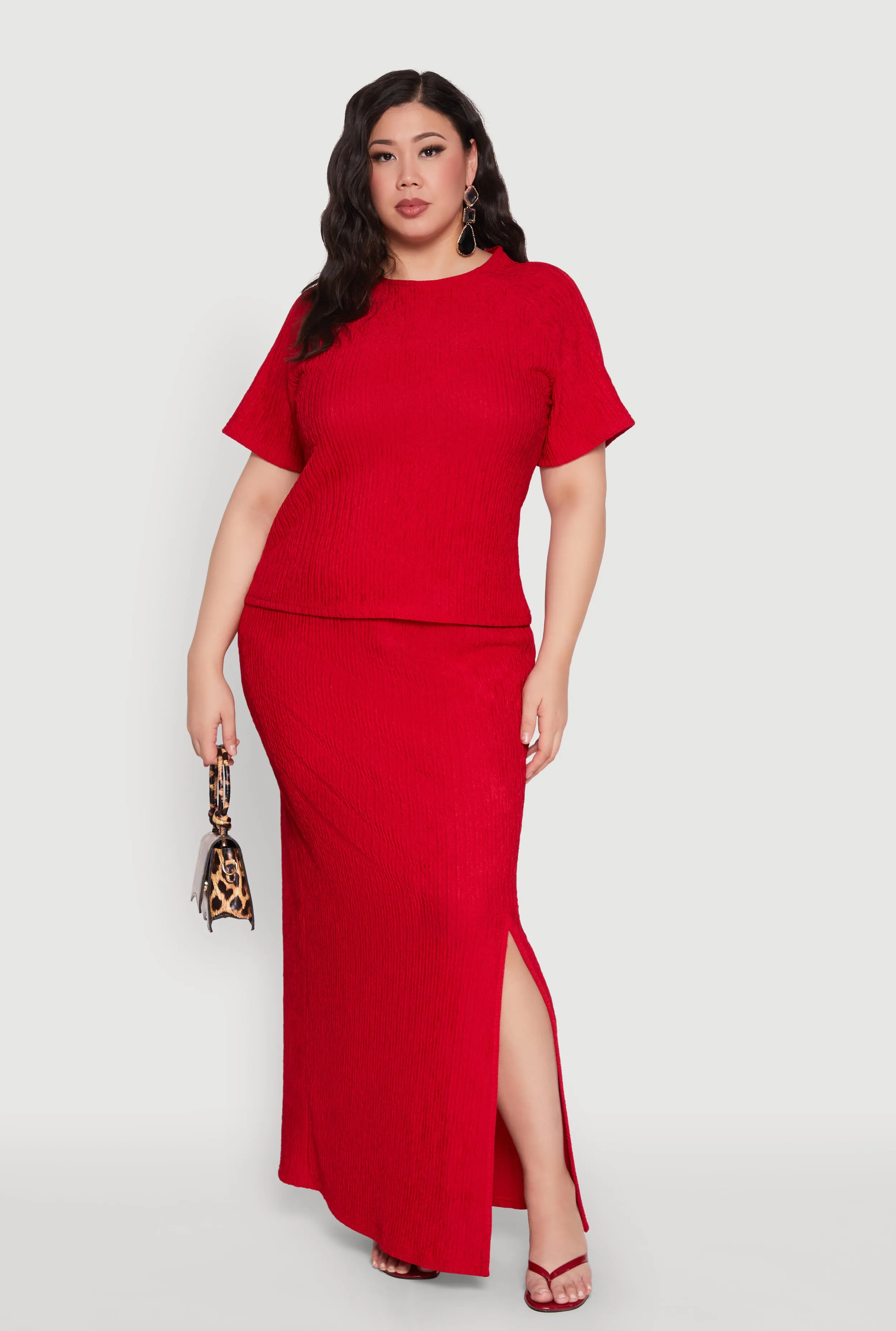 Plus Size Textured Knit Tee sold by Rainbow product image thumbnail 2