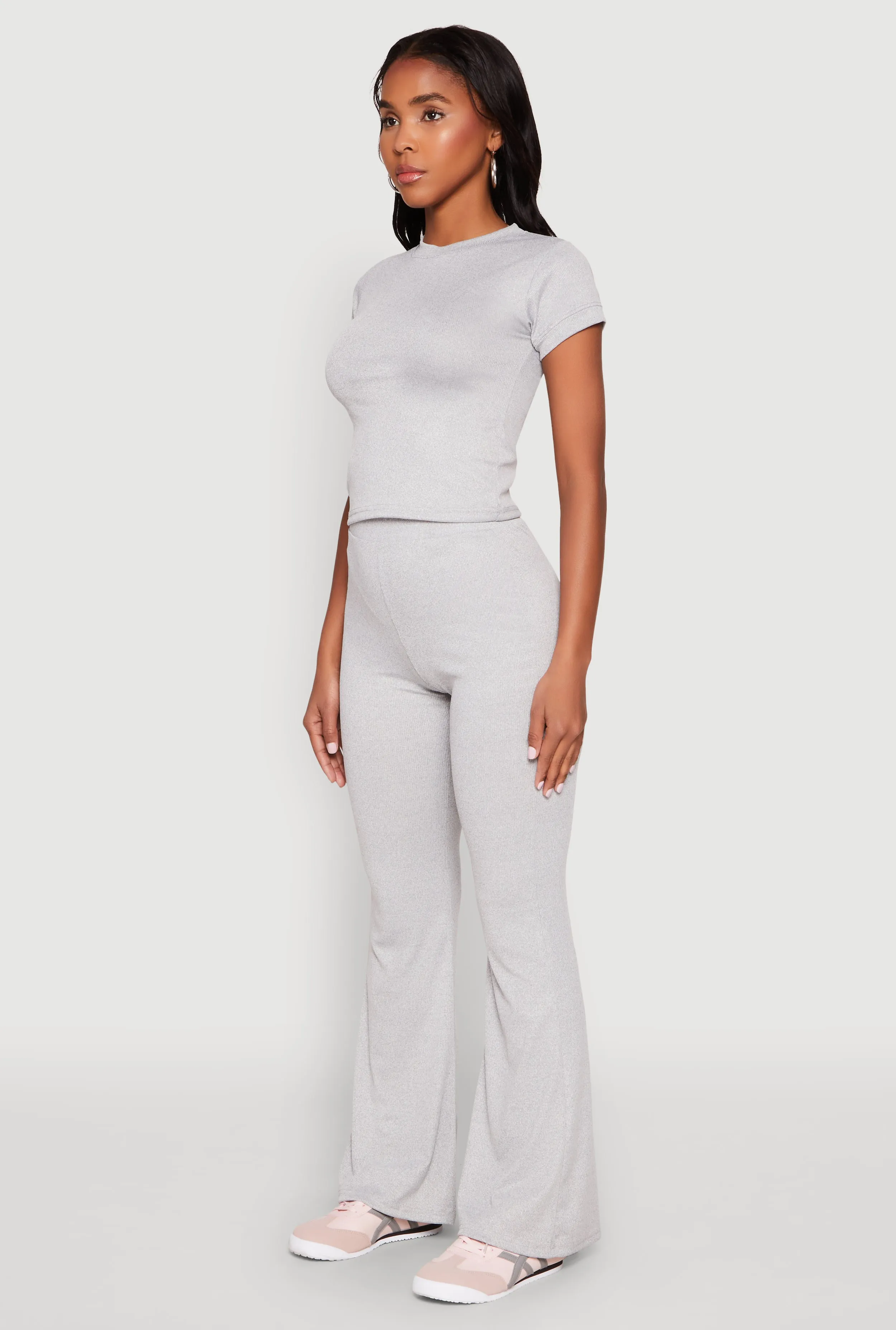 Short Sleeve Rib Knit Tee sold by Rainbow product image thumbnail 5