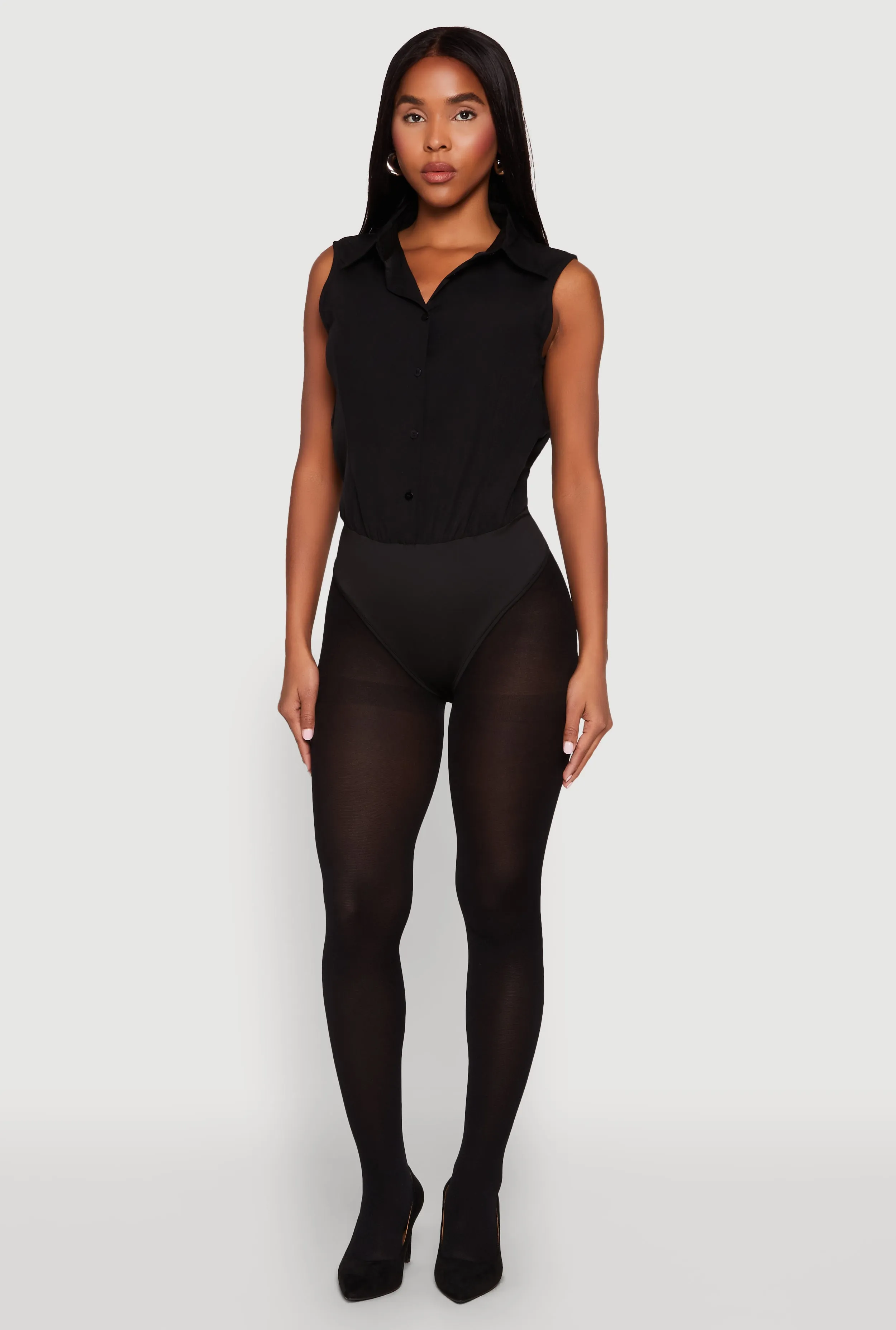 Daisy Sleeveless Button Front Bodysuit sold by Rainbow