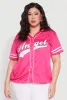 Plus Size Angel Graphic Baseball Tee sold by Rainbow