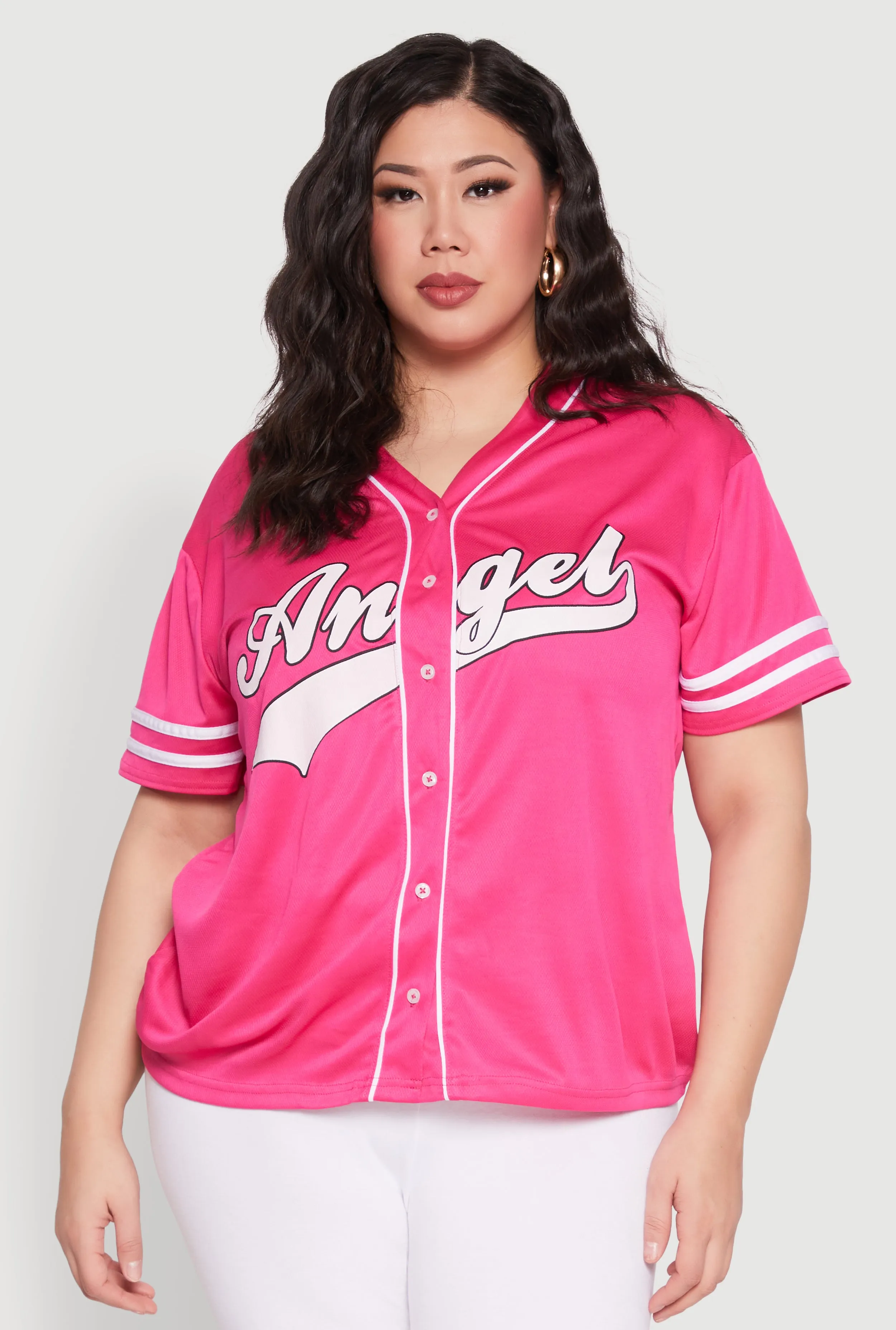 Plus Size Angel Graphic Baseball Tee sold by Rainbow product image thumbnail 2