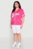 Plus Size Angel Graphic Baseball Tee sold by Rainbow