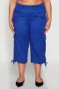 Plus Size High Waisted Cargo Capri Pants sold by Rainbow