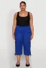 Plus Size High Waisted Cargo Capri Pants sold by Rainbow