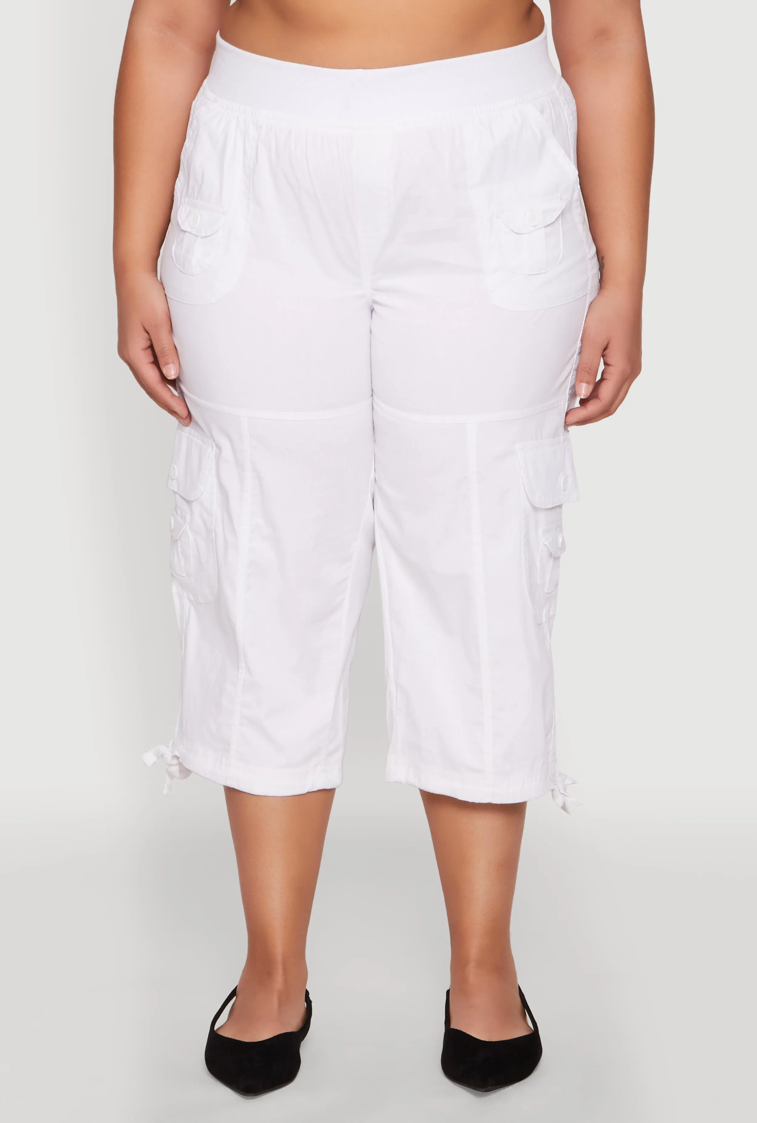 Plus Size High Waisted Cargo Capri Pants sold by Rainbow product image thumbnail 5