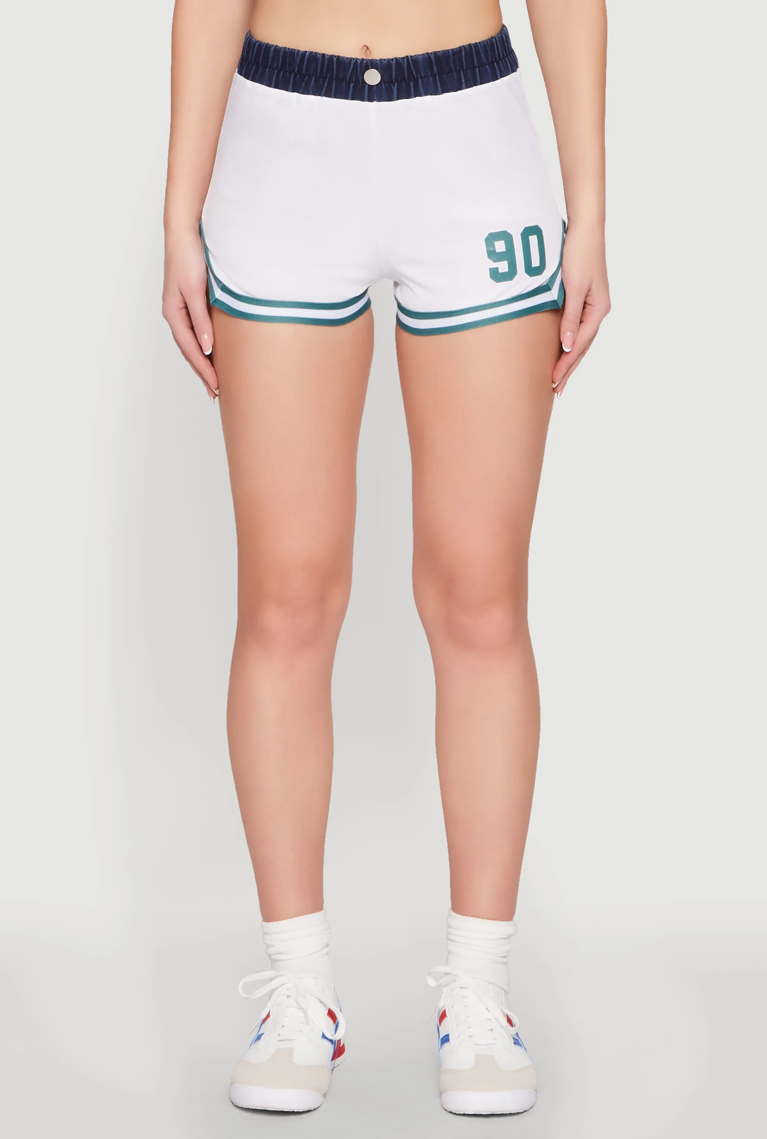 Jersey Mesh 90 Graphic Contrast Trim Sweatshorts sold by Rainbow product image thumbnail 5