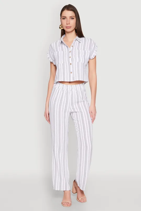 Airy Striped Pattern Pants sold by Rainbow