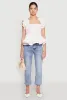 Ruffle Sleeve Plisse Peplum Top sold by Rainbow