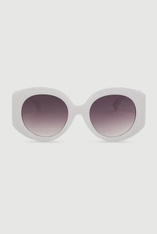 Retro Oversized Round Frame Sunglasses sold by Rainbow
