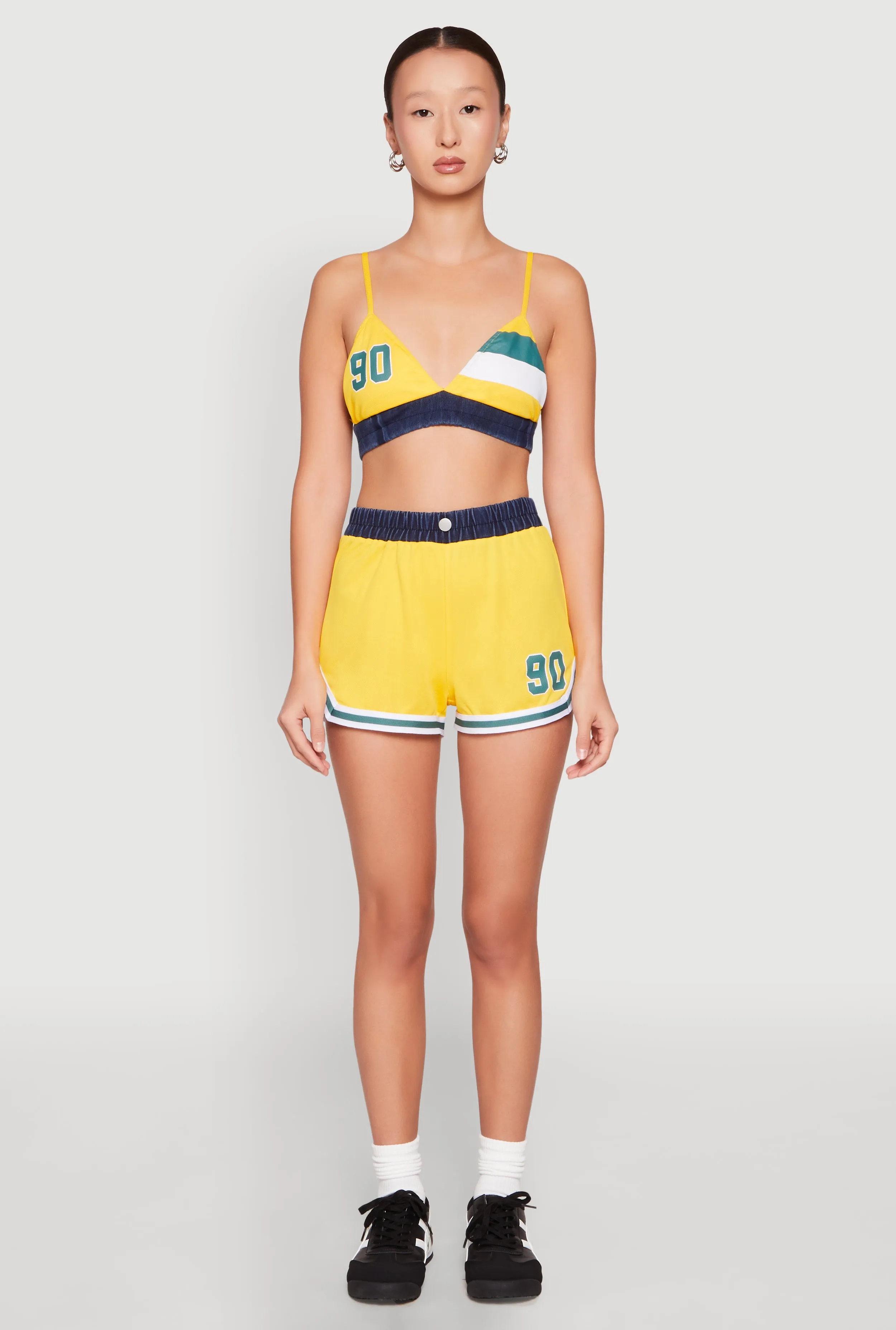 Jersey Mesh 90 Graphic Contrast Trim Bralette sold by Rainbow product image thumbnail 3